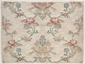Taffeta Fragment, c. 1730 door Unbekannt