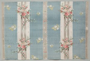 Taffeta Fragment, eind 1700s door Unbekannt