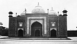 Taj Mahal moskee of masjid, Agra, India, 1916-1917