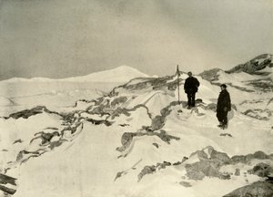 In bezit nemen van Kaap Bernacchi, Victoria Land, ca. 1908 door Unbekannt