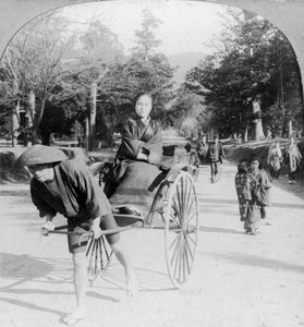 Een ritje door het park in Nara, Japan, 1901