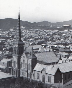 Te Aro, vanaf Terrace, Wellington, eind 19e-begin 20e eeuw