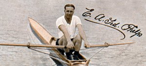 Ted Phelps, wereldkampioen professioneel roeien, 1935 door Unbekannt