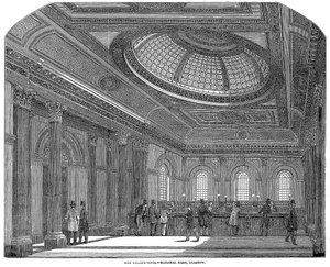 Telling room, National Bank of Scotland, Glasgow, ca. 1860 door Unbekannt