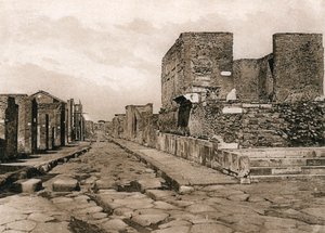 Tempio della Fortuna, Pompeii, Italië, ca. 1900s