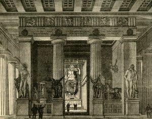 Tempel in Olympia, gerestaureerd, 1890
