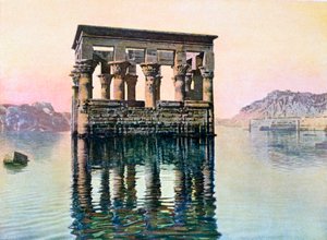 Tempel kiosk van Trajanus, Philae, Egypte door Unbekannt