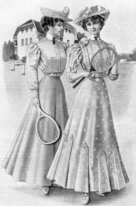 Tennisjurken, meisjeskleding voor augustus, 1906