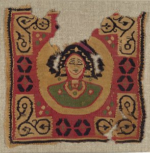 Textiel Fragment, Koptisch, 6e-7e eeuw door Unbekannt