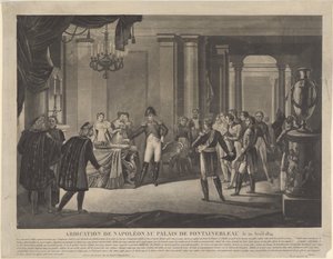 De Abdicatie van Napoleon in Fontainebleau door Unbekannt