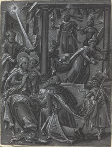 De aanbidding van de koningen [recto], ca. 1600