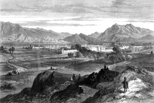 De Afghaanse Oorlog: Jalalabad vanaf Pipers Hill, Afghanistan, 1879