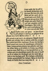 De Almachtige, met de Paternoster, Ave Maria en Credo in het Duits, 1915 door Unbekannt