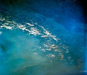 De Alpen vanuit de ruimte. NASA-foto door Unbekannt