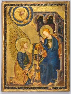 De Annunciatie, 1380s door Unbekannt