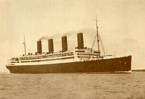 De Aquitania Cunard Line, 45.647 ton, ca. 1930 door Unbekannt