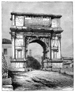 De Boog van Titus, Rome, Italië, 1882 door Unbekannt