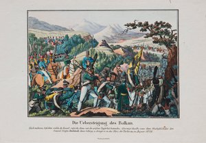 Het Leger van Graaf Ivan Ivanovitsj Diebitsch die de Balkan Oversteekt
