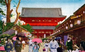 De Asakusa Kannon-tempel, Tokio, Japan, 20e eeuw