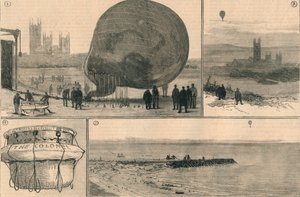 De mislukte ballonvaart over het Kanaal, 1882 door Unbekannt