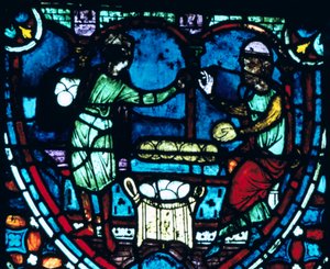 De bakkers, glas-in-lood, kathedraal van Chartres, Frankrijk, 1194-1260 door Unbekannt