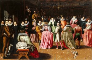 Het bal aan het hof van Hendrik III van Frankrijk, 1575-1600. door Unbekannt