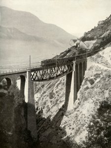 Het Baltschieder Viaduct op de Lotschberg hoofdlijn ..., 1935-36 door Unbekannt