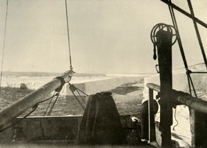 De barrière rand breekt vier mijl ten zuiden van Hut Point, c1908