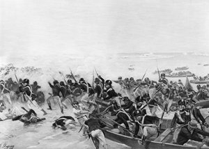 De Slag bij Aboukir, Egypte, 1801 door Unbekannt
