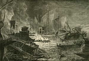 De Slag bij Actium, 1890 door Unbekannt
