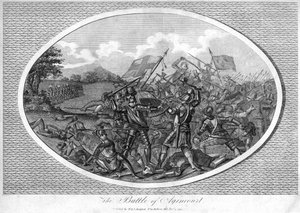 De Slag bij Agincourt door Unbekannt