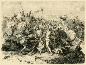 De Slag bij Bouvines, 1214 door Unbekannt