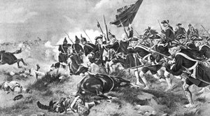 De Slag bij Dettingen, 16 juni 1743, 1910 door Unbekannt