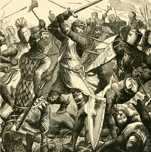 De Slag bij Evesham: De Laatste Stand van De Montfort, 1265, 1890 door Unbekannt