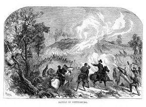 De Slag bij Gettysburg, Amerikaanse Burgeroorlog, 1-3 juli 1863, 1872 door Unbekannt