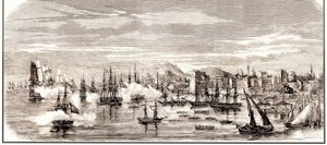 De Slag bij Sinop op 30 november 1853 door Unbekannt