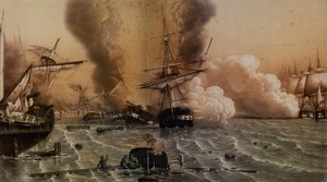 De Slag bij Sinop op 30 november 1853, midden 19e eeuw door Unbekannt