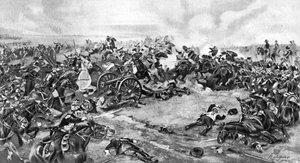De Slag bij Waterloo, gevochten op 18 juni 1815, 1910 door Unbekannt