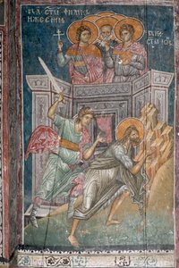 De Onthoofding van Johannes de Doper, ca 1350 door Unbekannt