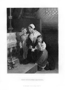 De rouwende moeder, 1872 door Unbekannt