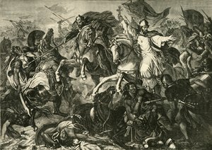 De bisschop van Ratisbon bij de Slag bij Augsburg, Slag bij Lechfeld 955, 1890