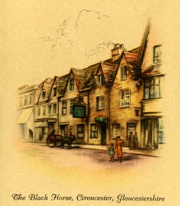 Het Zwarte Paard, Cirencester, Gloucestershire, 1936 door Unbekannt
