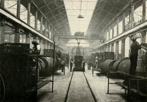 De ketelwerkplaats, locomotiefwerkplaats, Swindon, ca. 1930 door Unbekannt