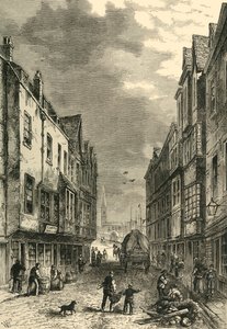 De brugvoet, Southwark, in 1810, ca. 1878 door Unbekannt