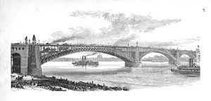 De Brug over de Mississippi bij St. Louis, 1883