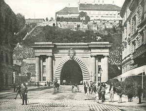 De Buda Kasteeltunnel, Boedapest, Oostenrijk-Hongarije, 1895