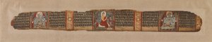 De Boeddha verdeelt honing, uit een Prajnaparamita-manuscript, 12e eeuw