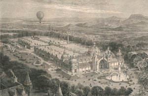 Het Gebouw Voor De Internationale Industriële Tentoonstelling in Edinburgh door Unbekannt