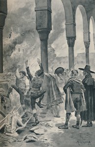 De Verbranding van een Paleis van Godoy door het Volk in Madrid, 1896 door Unbekannt