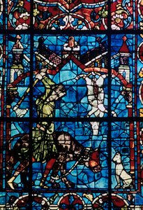 De Slagers, glas-in-lood, Kathedraal van Chartres, Frankrijk, 1194-1260 door Unbekannt